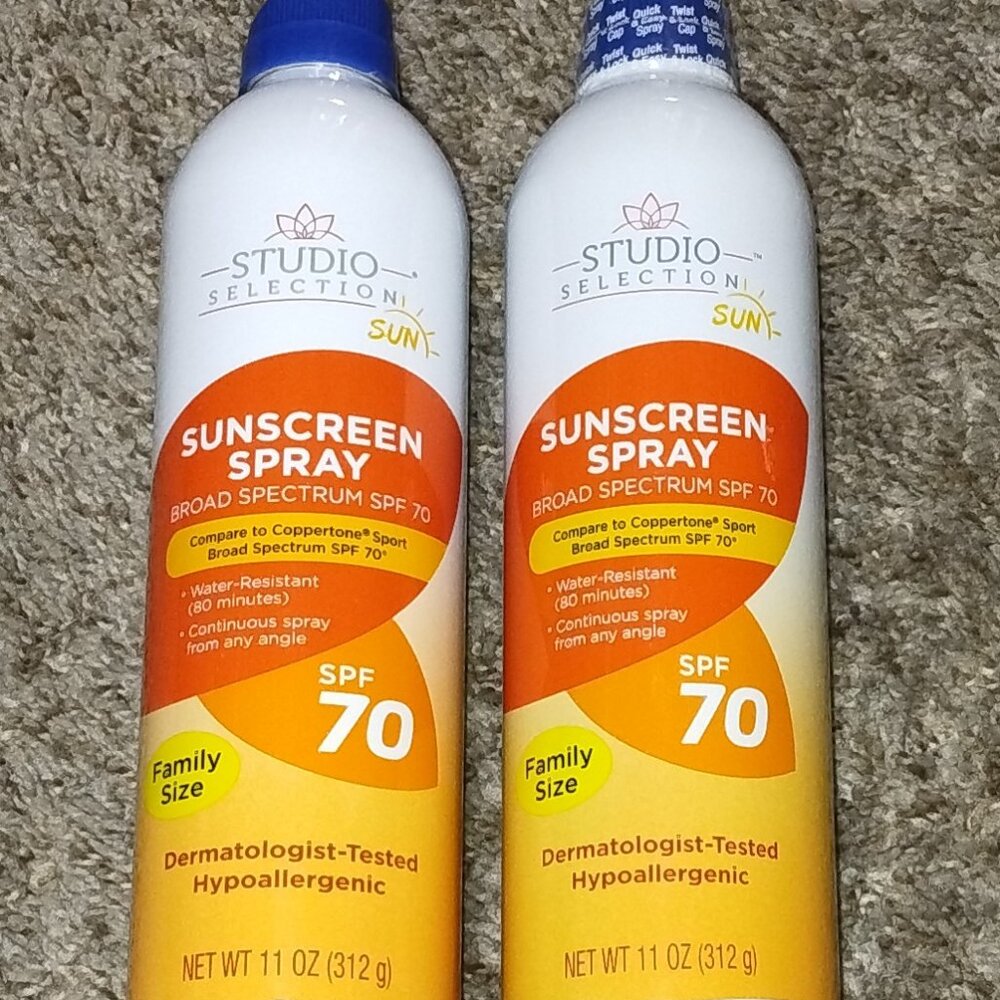 Studio Selection Sunscreen Spray SPF 70/New. Lot of 2.